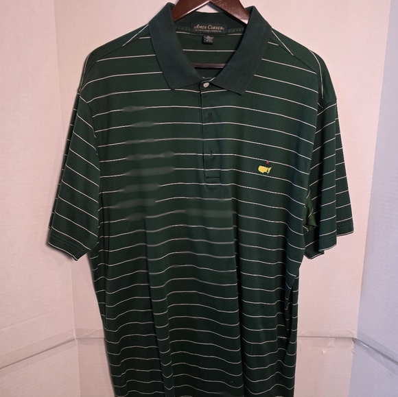 Amen Corner Other - Green Polo Shirt with White Stripes